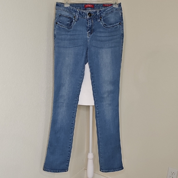 Guess "Visha Fit" Medium Rise Slim Boot Light Wash Jeans Women's 28 - Picture 2 of 10